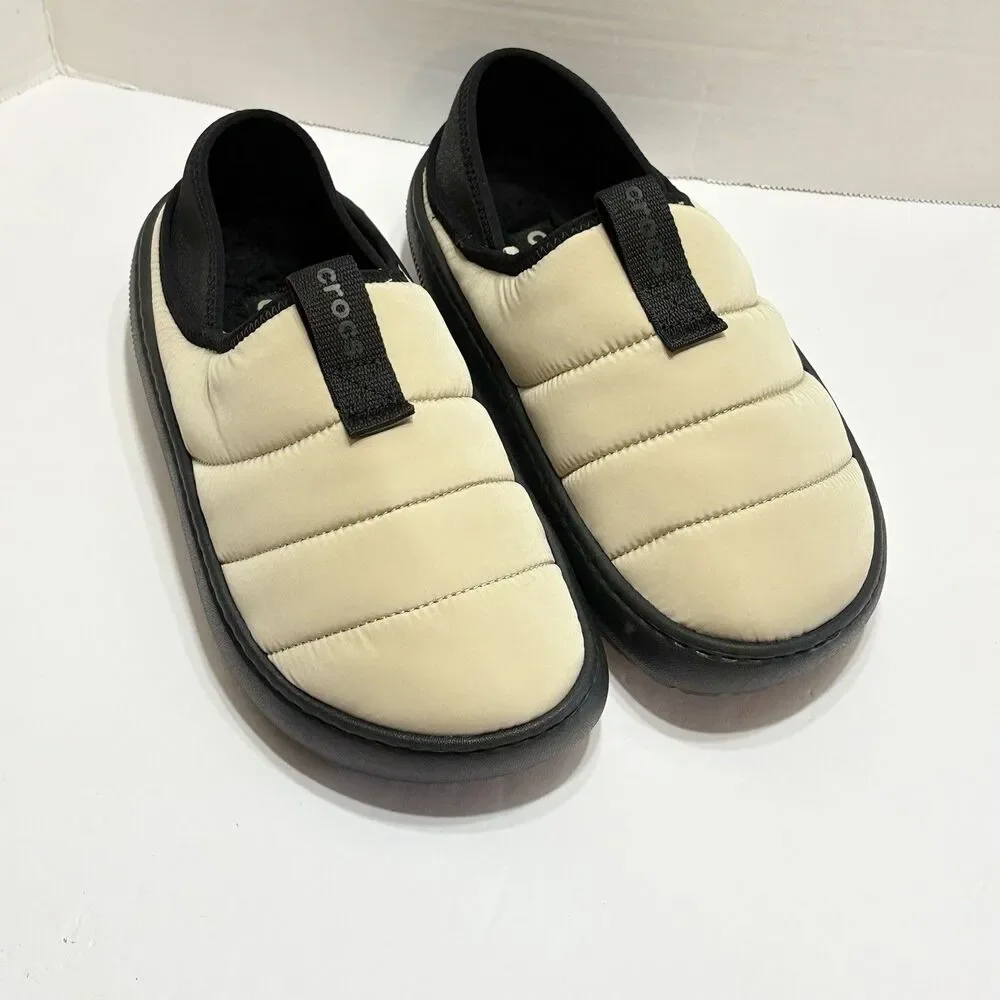 Crocs Classic Puff Moc 210706-0LK Moth/Multi Unisex Slip On Shoes Mens 7 Women 9